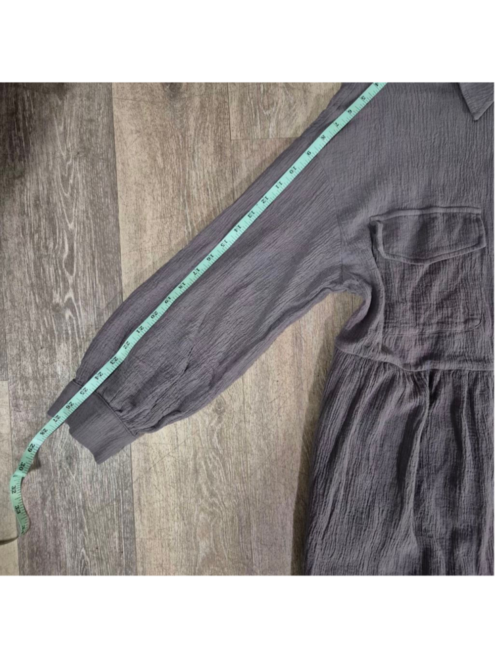 Women's MODESEES Gray Long Sleeve Tiered Midi Dress M - Picture 9 of 11